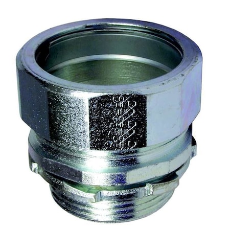 Dottie Conduit Fitting Connector, 1-1/4 in, Threadless, Alloy Steel, Zinc Plated NT125